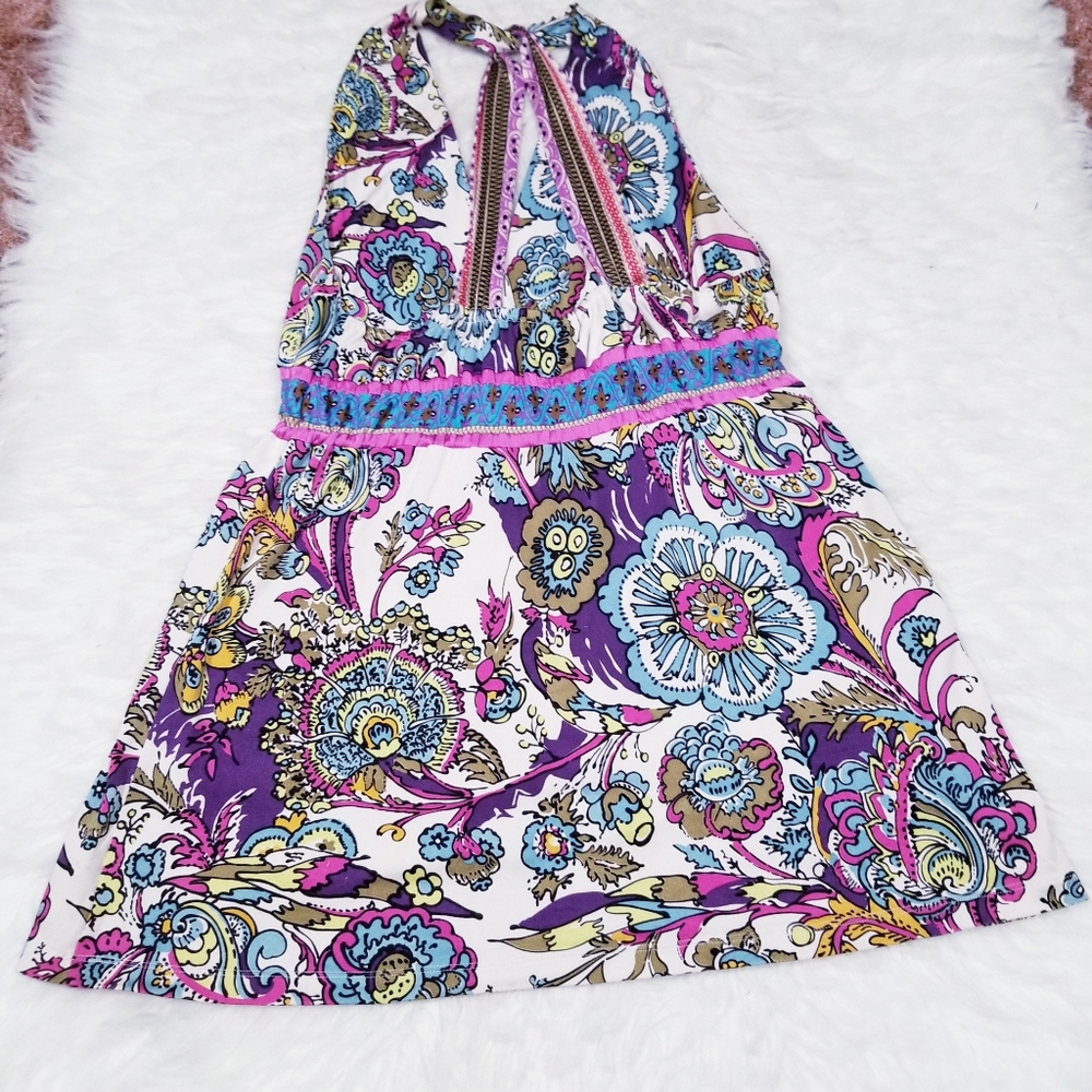 Hale Bob pattern sleeveless summer top. Size S - Picture 7 of 11
